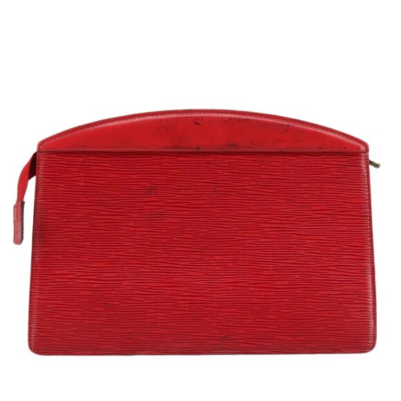 LOUIS VUITTON Epi Trousse Crete Clutch Bag Red M48407 LV Auth 108169 - Picture 10 of 16
